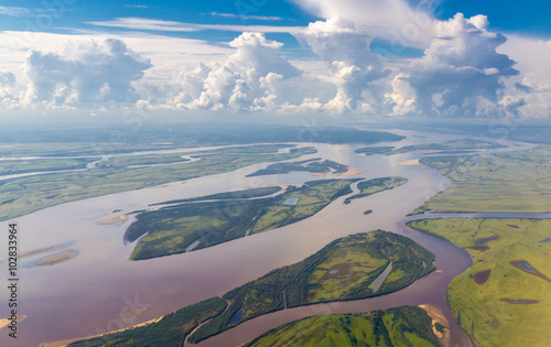 Amur river in Russia near Khabarovsk