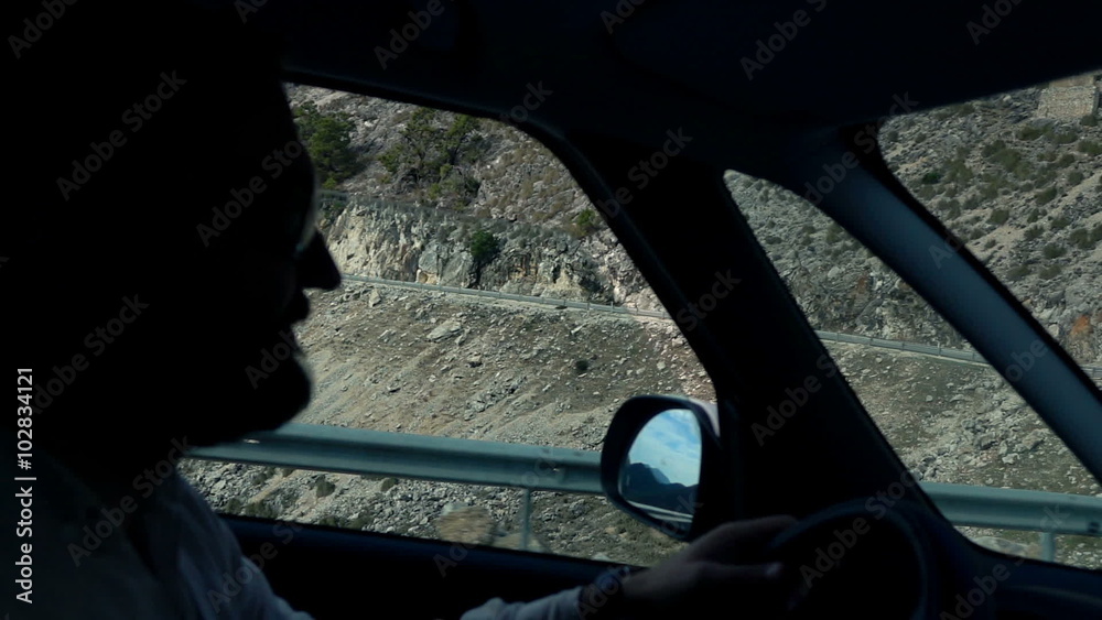 custom made wallpaper toronto digitalMan riding the car through the country, super slow motion
