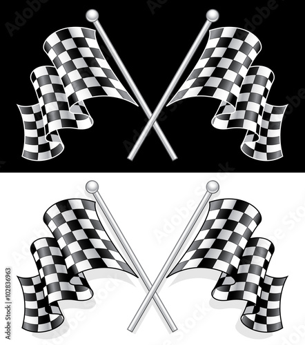 High Quality vector Double Checkered Flag
