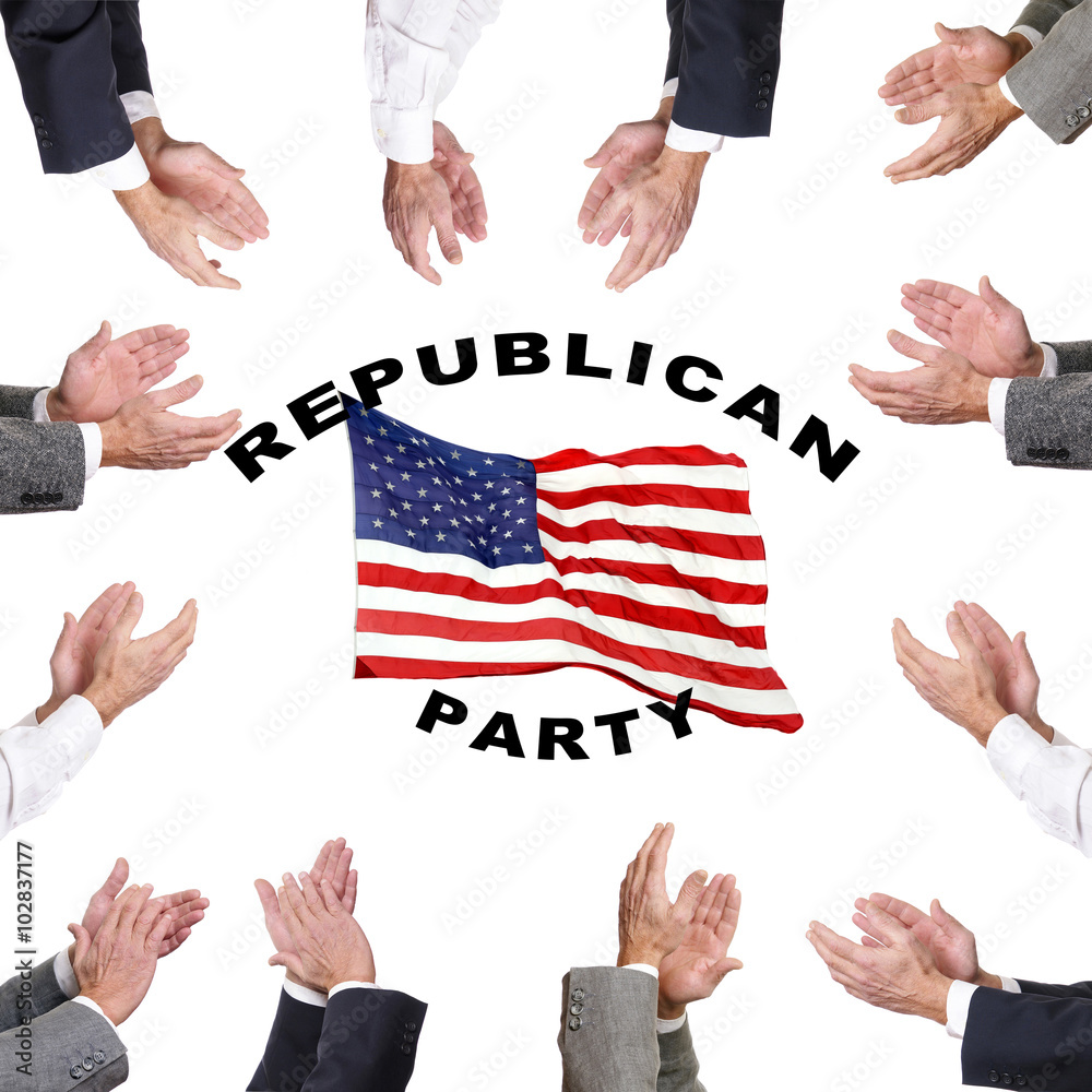 Handshake for Election day foto de Stock Adobe Stock