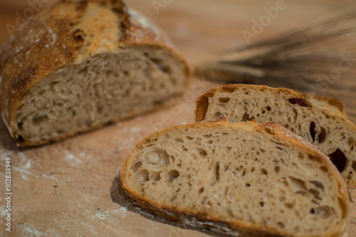 loaf of bread made ​​with freshly baked sourdough