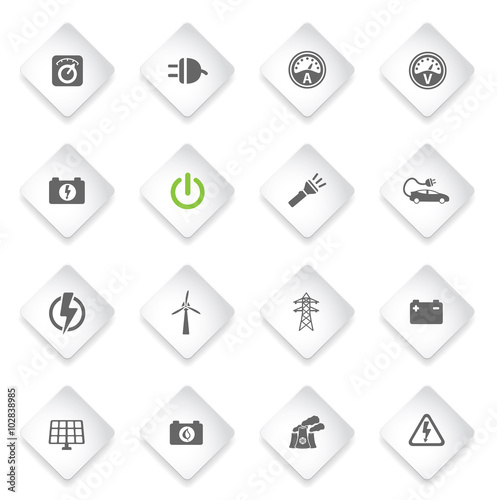 Electricity simply icons