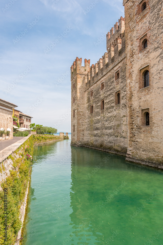 Scenery of Italy series - Castello Scaligero at Sirmione. Lake Garda. Italy.
