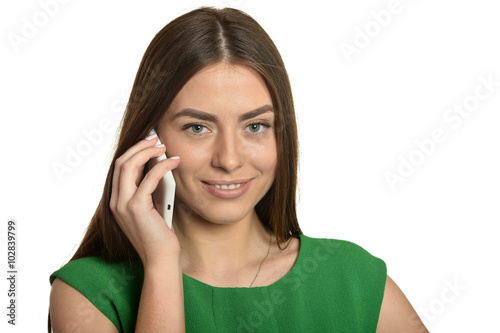 Beautiful girl with mobile phone