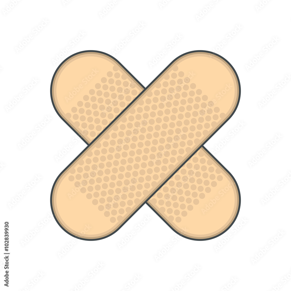 Patch cartoon icon isolated on white background Patch cartoon icon isolated on white background