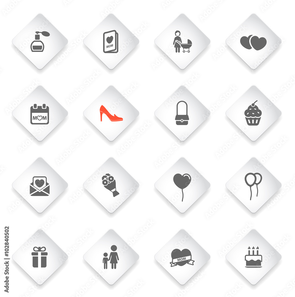 Mothers day simply icons Mothers day simply icons