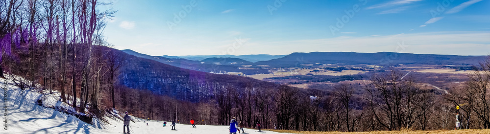 Fototapeta premium beautiful winter landscape at timberline west virginia