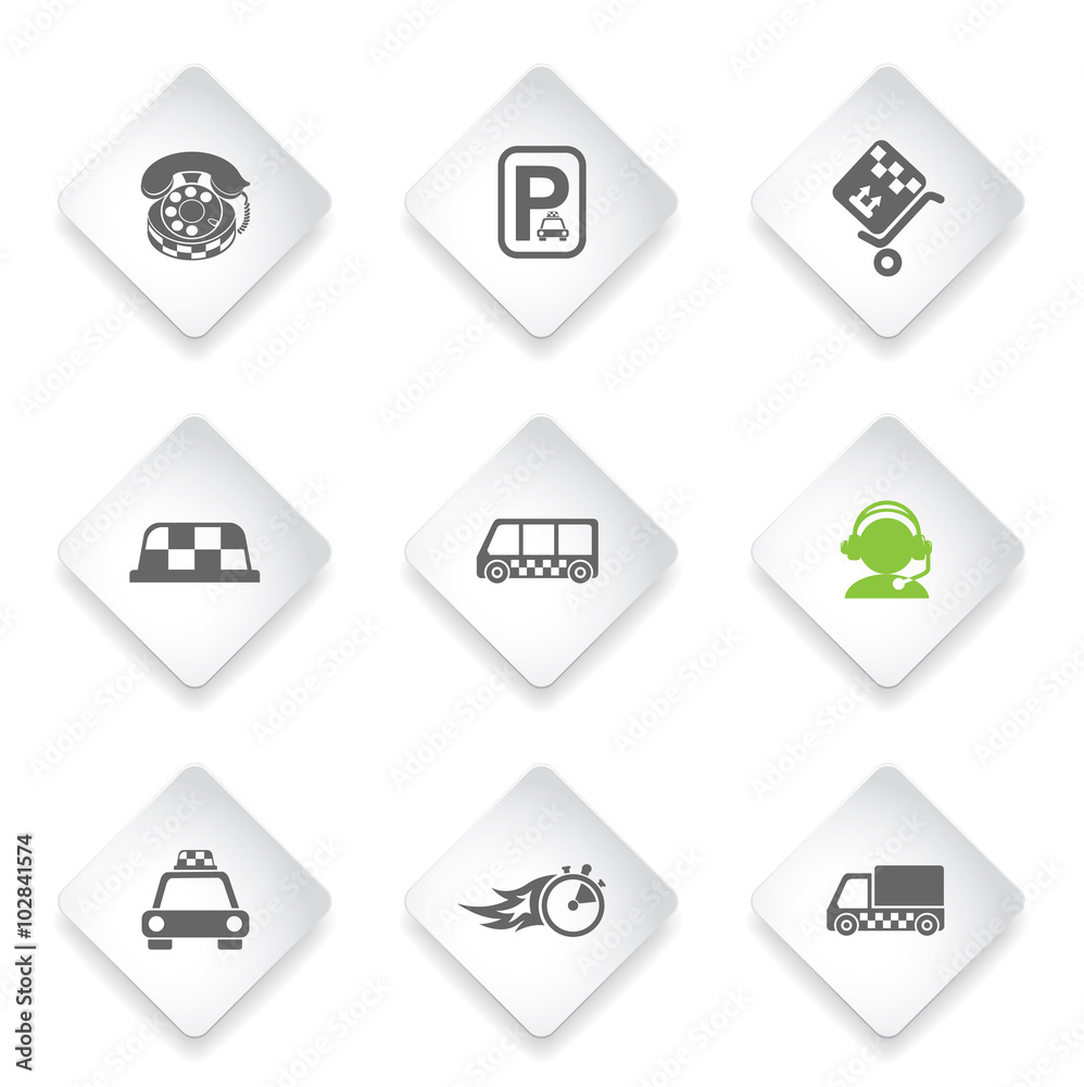 taxi services icon set taxi services icon set