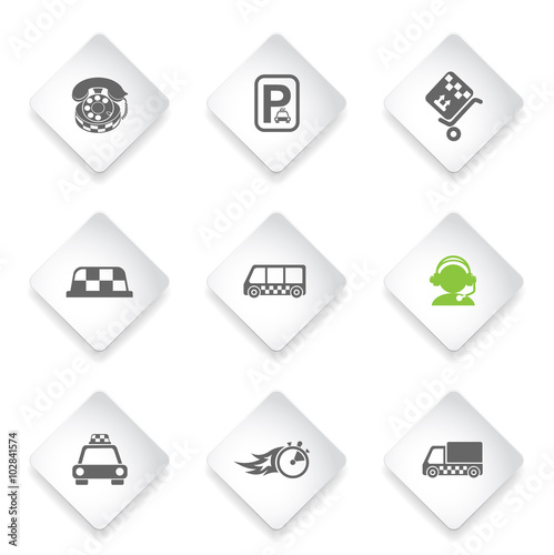 taxi services icon set