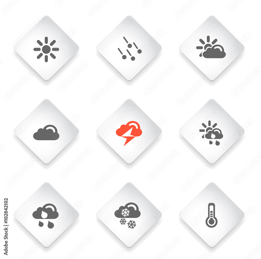 Weather simple vector icons Weather simple vector icons