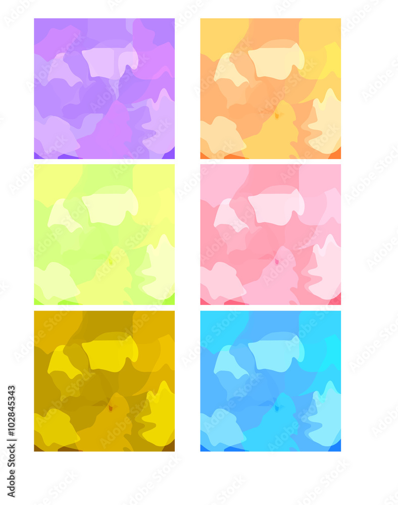 Six colorful abstract backgrounds