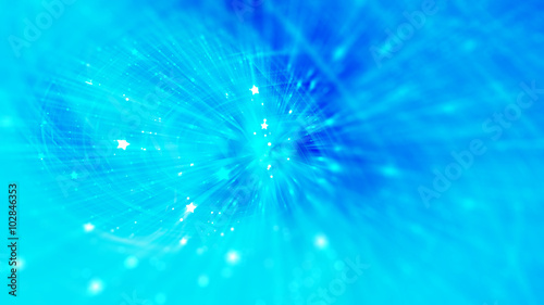 abstract blue background. explosion star.