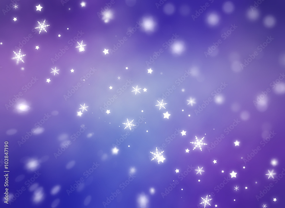 Christmas violet background. The winter background, falling snow