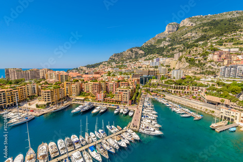 Luxury yachts in the bay of Monaco  France