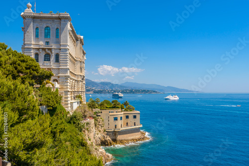 Side of Oceanographic Institute museum in Principality of Monaco