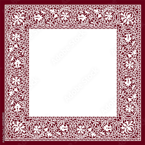 Lace. Square Frame.