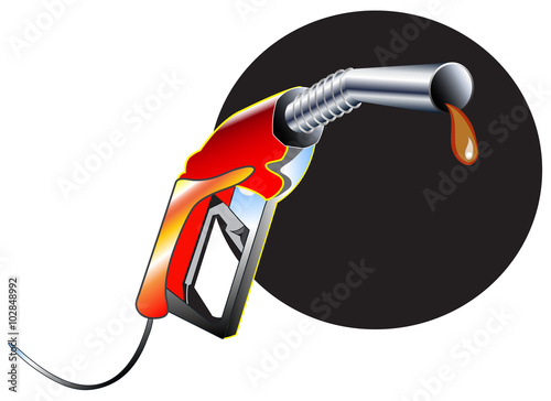 Fuel Nozzle and Gas station attendant photo
