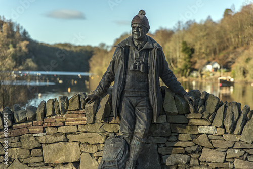 Old man statue at Loch Lomond photo