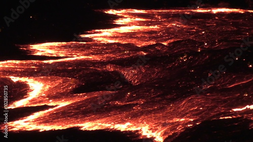 Lava flow of Volcano Erta Ale, Ethiopia
