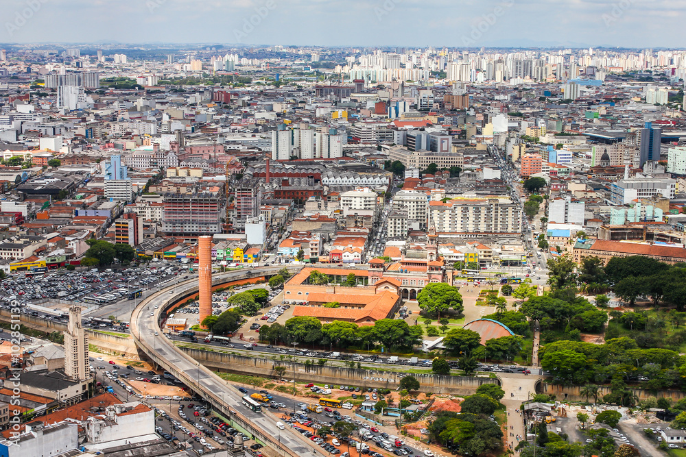 Obraz premium Aerial view of the city of Sao Paulo, Brazil, South America