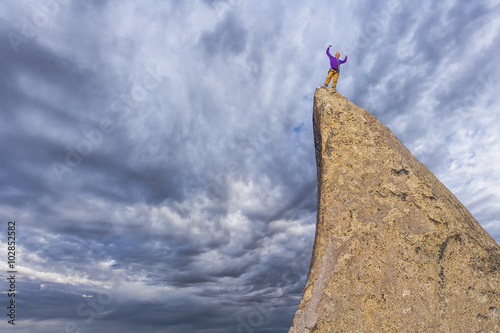 Climber on the edge.