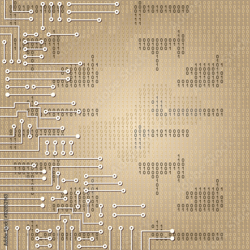 Electronic circuit and  binary code