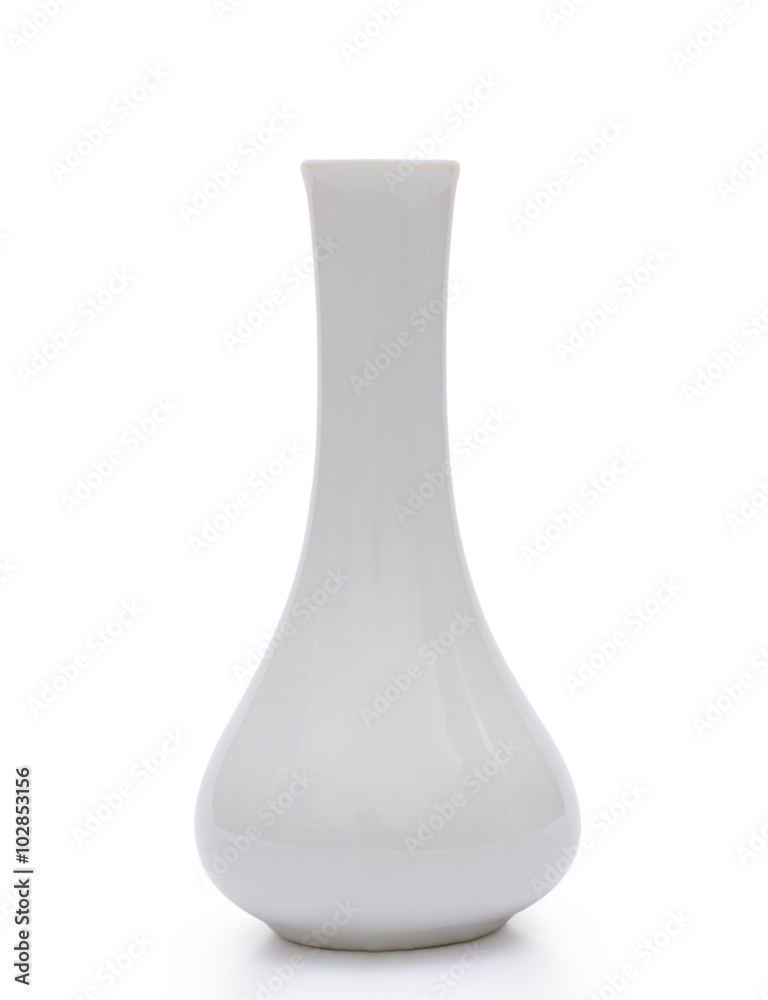 White vase isolated on a white background White vase isolated on a white background