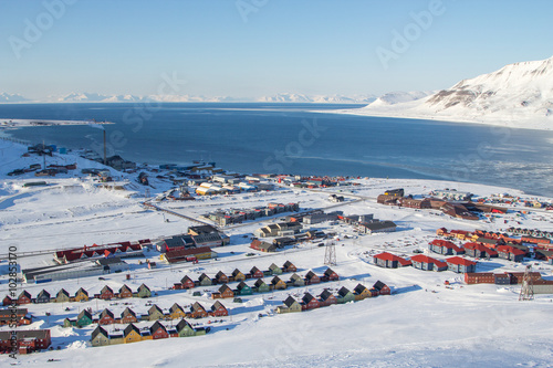 Panoramic views of Longyearbyen, Spitsbergen (Svalbard)