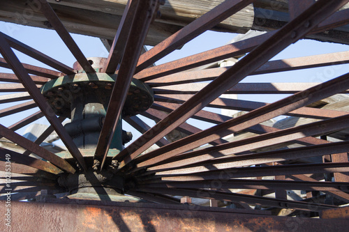 Mechanisms of old system to transport coal in Longyearbyen, Spitsbergen