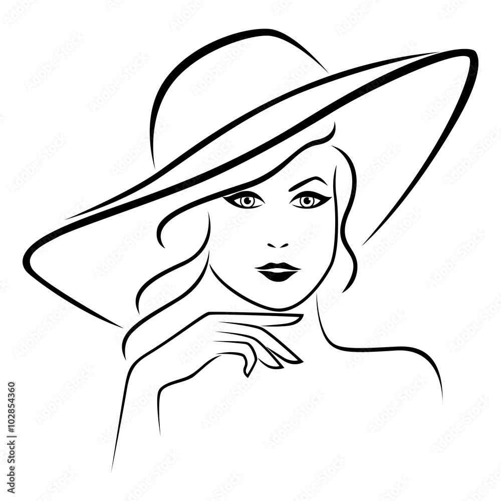 Abstract beautiful young lady portrait Abstract beautiful young lady portrait