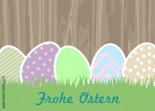 Frohe Ostern - Grußkarte