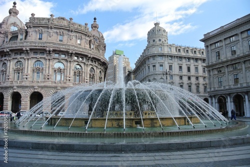 La fontana di Piazza De Ferrari a Genova photo