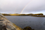 Rainbow over the hills of the Kola Peninsula
