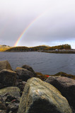 Rainbow over the hills of the Kola Peninsula