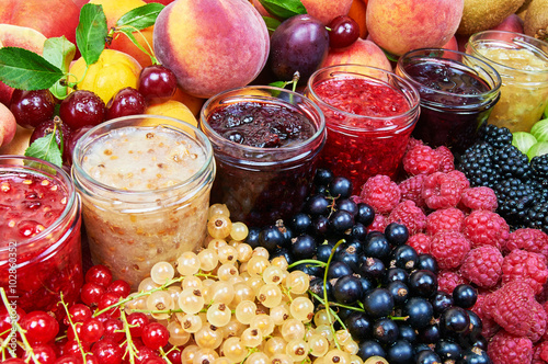 Photos Mix of jams and fruits