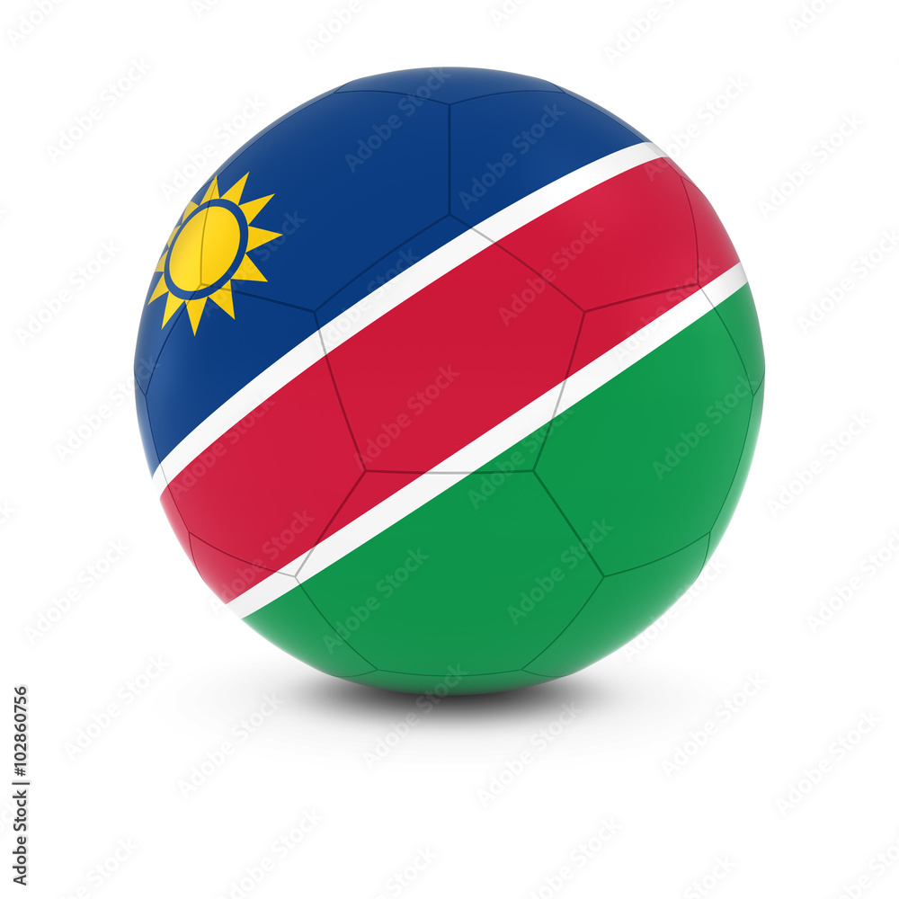 Namibia Football - Namibian Flag on Soccer Ball