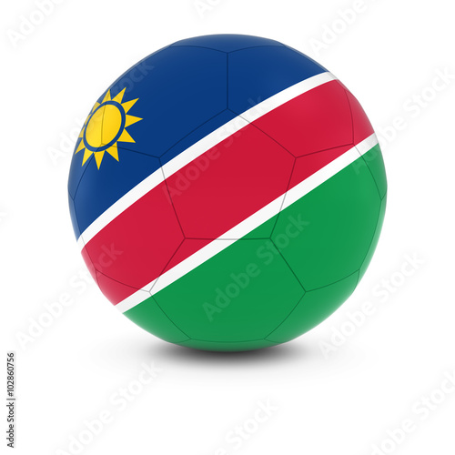 Free Download Namibia Football - Namibian Flag on Soccer Ball - GFXLoad