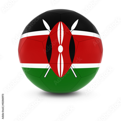 Kenya Football - Kenyan Flag on Soccer Ball photo