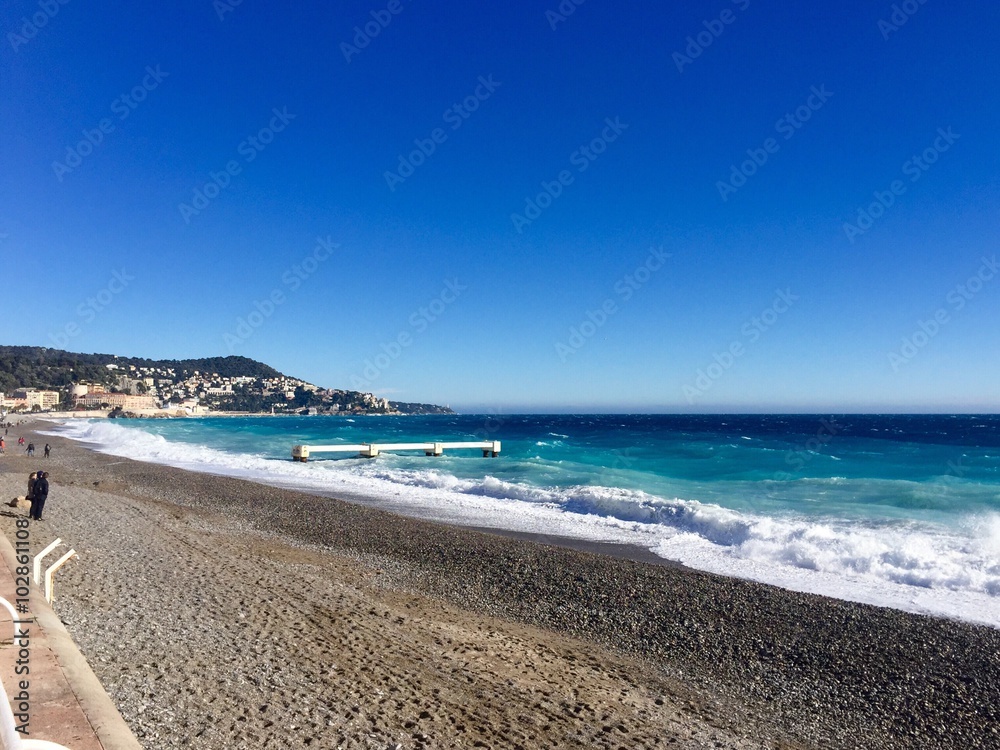 Nizza, spiaggia e Promenade des Anglais Nizza, spiaggia e Promenade des Anglais
