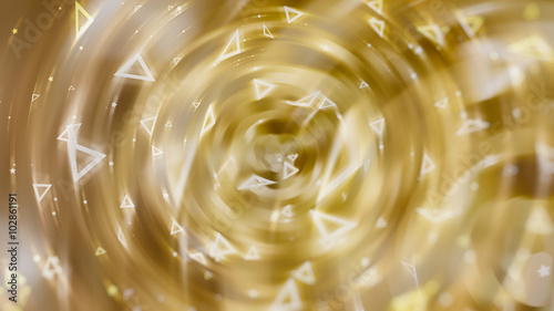 Golden abstract background holidays lights in motion blur image