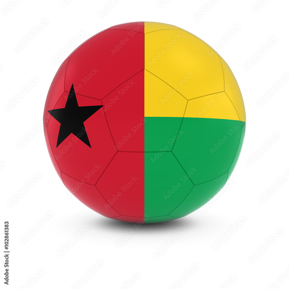 Guinea-Bissau Football - Bissau-Guinean Flag on Soccer Ball Guinea-Bissau Football - Bissau-Guinean Flag on Soccer Ball