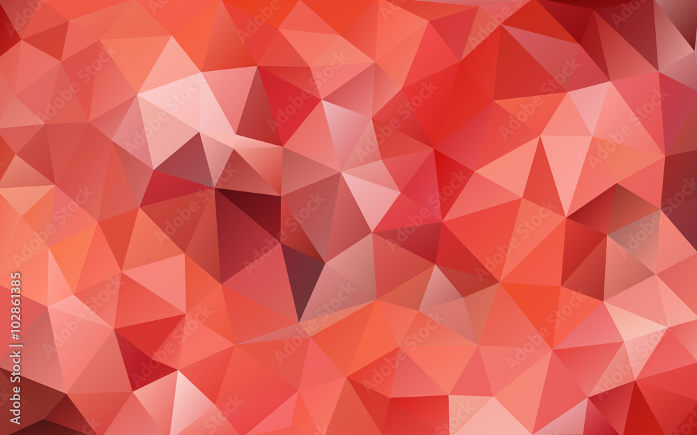 Bright ruby red abstract mosaic polygonal background 