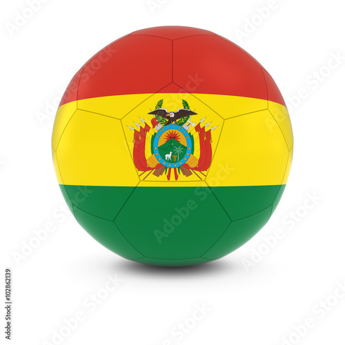 Bolivia Football - Bolivian Flag on Soccer Ball