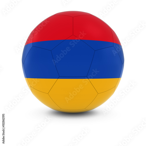 Armenia Football - Armenian Flag on Soccer Ball