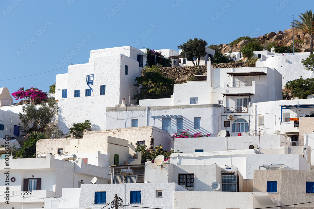 Wonderful view of City buildings in Ios Island, Greece Wonderful view of City buildings in Ios Island, Greece