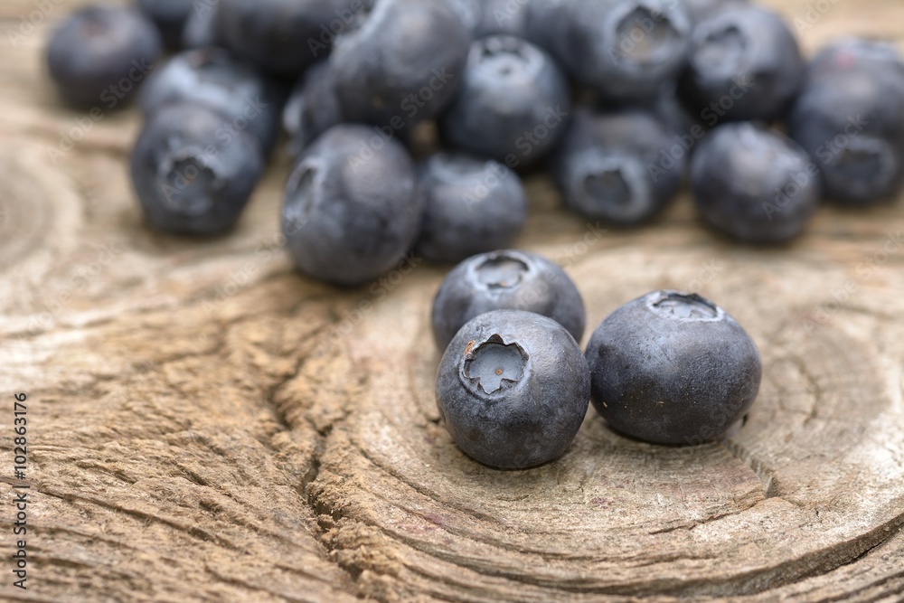 blueberries on a wooden background blueberries on a wooden background