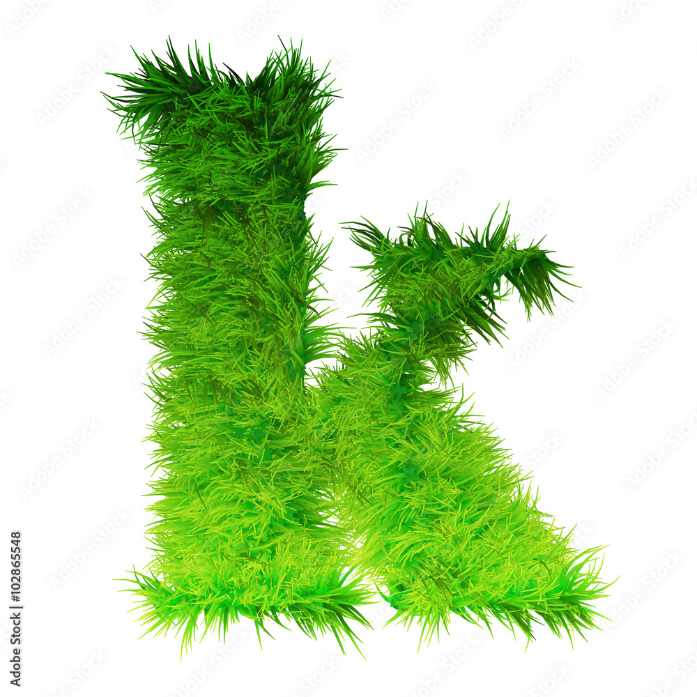 Concept or conceptual green grass, eco or ecology font, part of a set or collection isolated on white background Concept or conceptual green grass, eco or ecology font, part of a set or collection isolated on white background