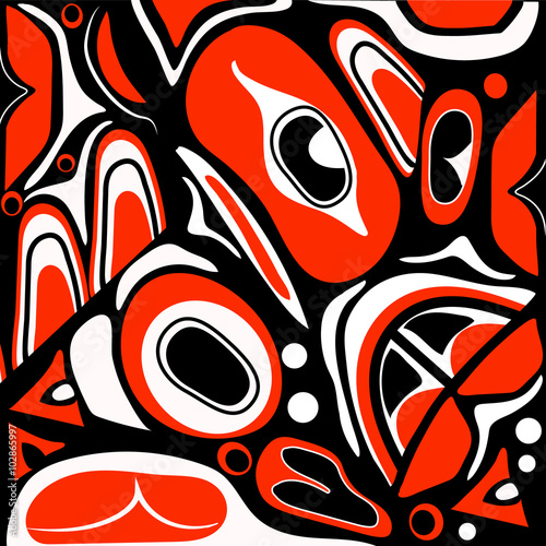 abstract red background native north american