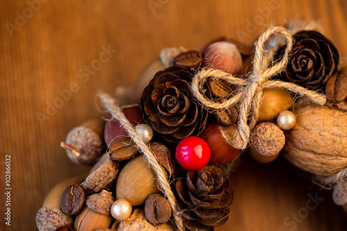 Decorative autumn wreath