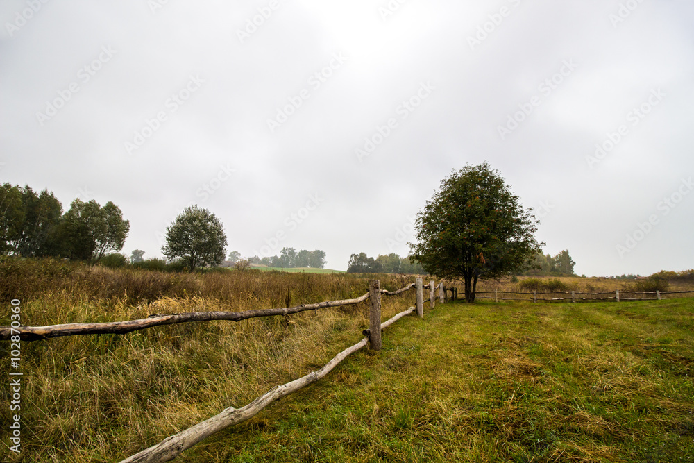 fence in the countryside